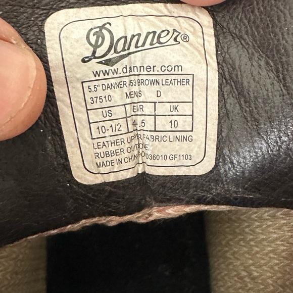 Danner Men's TFX Hiking Boots 453 Leather Brown 5.5" Gore-Tex 37510 Size 10.5 D - Picture 10 of 11